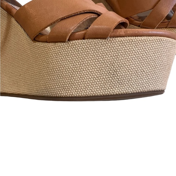 STEVE MADDEN Orlena wedges platform shoes size 8 camel color strapy - Picture 7 of 12